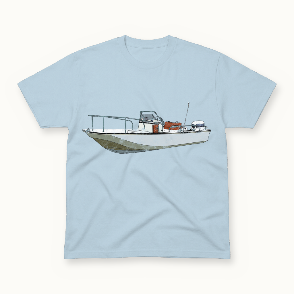 Boston Whaler Silver Tee in powder blue