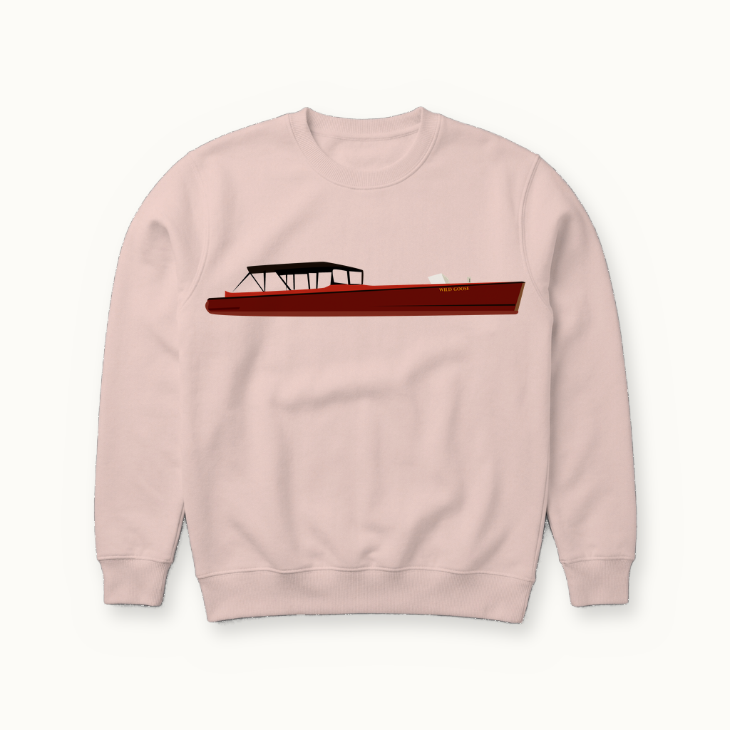 Wild Goose Boat House Sweatshirt in shell blush
