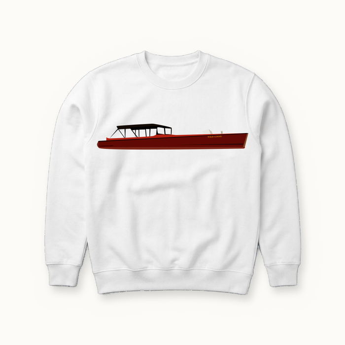 Wild Goose Boat House Sweatshirt in white