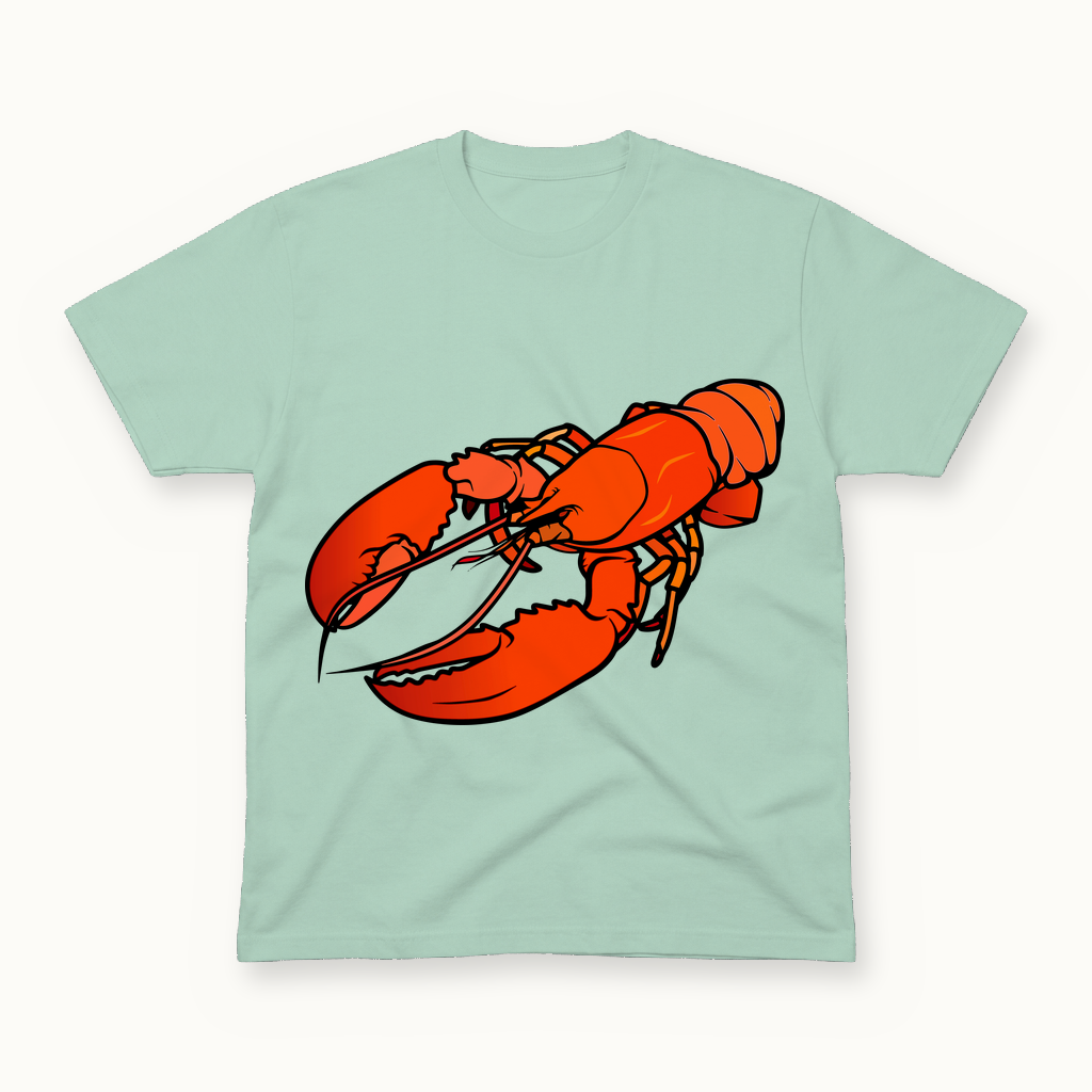 Lobster Tee in seafoam