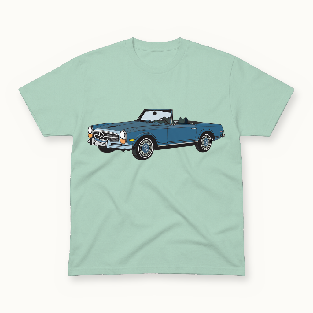 Mercedes 280SL Tee in seafoam