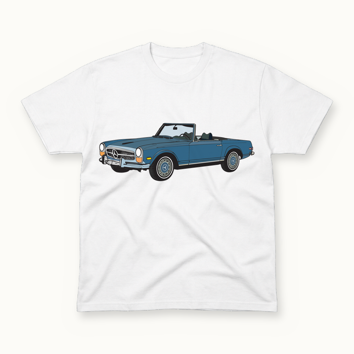 Mercedes 280SL Tee in white