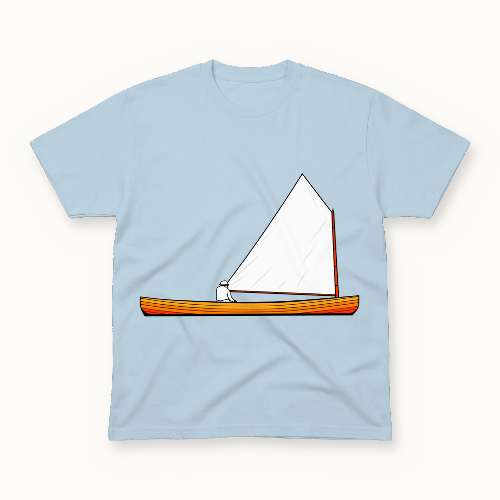 Sailing Skiff Tee in powder blue