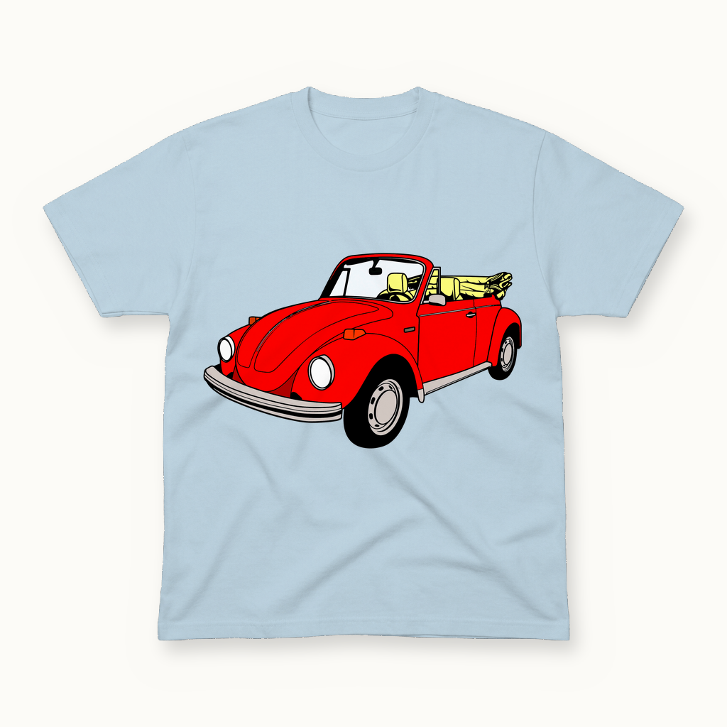 VW Bug Tee in powder blue