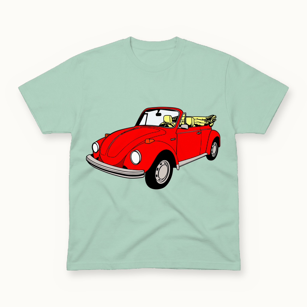 VW Bug Tee in seafoam